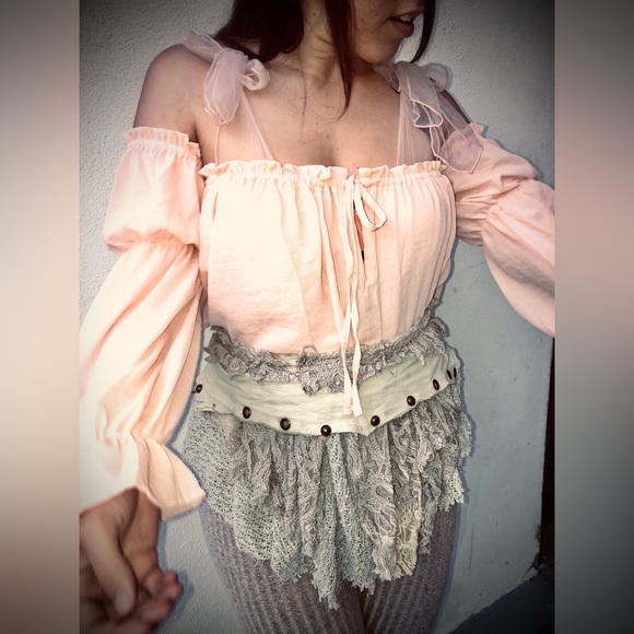 Pastel Pink Cottagecore under Corset Chemise - Picture 2 of 8